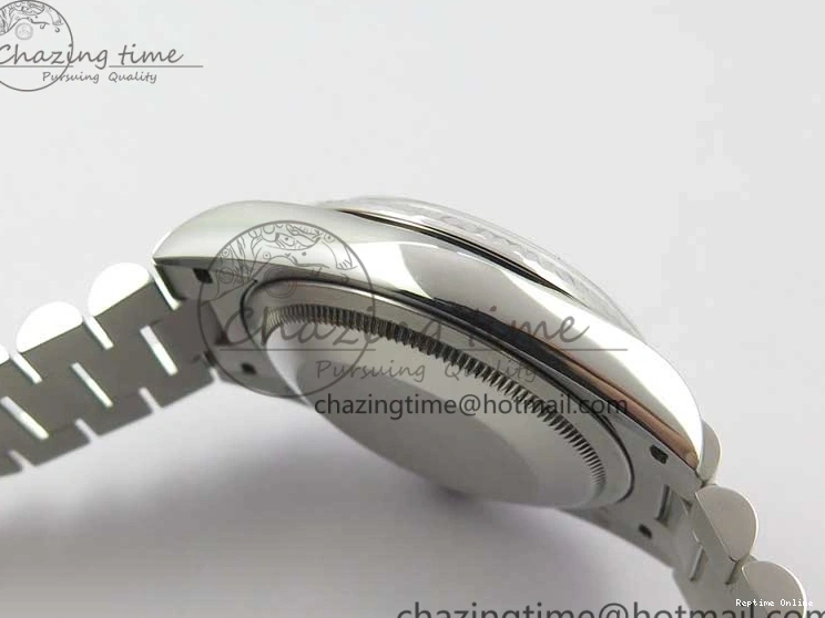 0521 Day-Date 36 SS 128239 Bp Maker Best Edition White MOP Dial Crystral Markers on President Bracelet FlexibleFit 3153